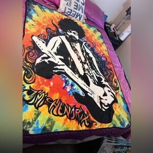Jimmy Hendrix throw blanket approximately 61 X 56 inches